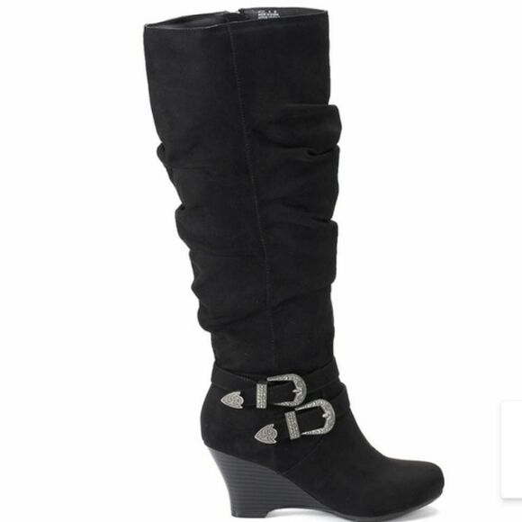 SO LIMOUSINE WOMEN"S KNEE LENGTH WEDGE BOOT - Picture 15 of 15